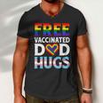 Lgbt Flag Proud Dad Free Dad Hugs Gay Lesbian Pride Rainbow Gift Men V-Neck Tshirt