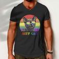 Lgbtq Ally Cat Rainbow Gay Pride Flag Lgbt Funny Gift V2 Men V-Neck Tshirt