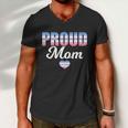 Lgbtq Bigender Flag Heart Proud Mom Mothers Day Bi Gender Meaningful Gift Men V-Neck Tshirt