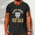 Life Goal Pet All The Dogs Nft Puppy Face Men V-Neck Tshirt