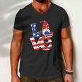 Love Gnome American Flag Funny 4Th Of July Men V-Neck Tshirt