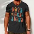 Love Like Jesus Religious God Christian Words On Back V4 Men V-Neck Tshirt