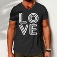 Love Valentines Day Word Logo Tshirt Men V-Neck Tshirt