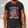 Make 4Th Of July Great Again Trump Ing Beer Patriotic Cool Gift Men V-Neck Tshirt