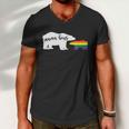 Mama Bear Lgbt Gay Pride Lesbian Bisexual Ally Quote Men V-Neck Tshirt