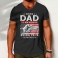 Mens Fathers Day For Dad An Honor Being Papa Is Priceless Men V-Neck Tshirt