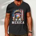 Merica Eagle Mullet 4Th Of July American Flag Stars Stripes Men V-Neck Tshirt