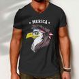 Merica Funny Gift Funny Eagle Mullet Funny Gift 4Th Of July Funny Gift Patriotic Men V-Neck Tshirt