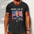 Merry 4Th Of July Biden Bike Bicycle Falls Off Anti Biden V8 Men V-Neck Tshirt