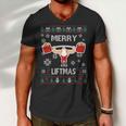 Merry Liftmas Ugly Christmas Men V-Neck Tshirt