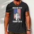 Miss Me Yet Trump 2024 Usa American Flag Tshirt Men V-Neck Tshirt