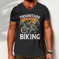 Mountain Bike Cycling Bicycle Mountain Biking Gift Tshirt Men V-Neck Tshirt