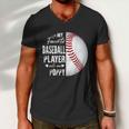 My Favorite Baseball Player Calls Me Poppy Men V-Neck Tshirt