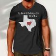 My Heart Belongs In Texas Men V-Neck Tshirt