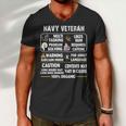 Navy Veteran - 100 Organic Men V-Neck Tshirt