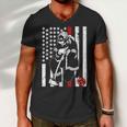 Praying Firefighter Thin Red Line Tshirt Men V-Neck Tshirt