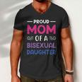 Proud Mom Of A Bisexual Daughter Lgbtq Pride Mothers Day Gift Men V-Neck Tshirt