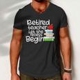 Retired Teacher Let The Recess Begin Tshirt Men V-Neck Tshirt