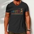 Retro Evolution Helicopter Pilot Vintage Aviation Men V-Neck Tshirt