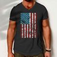 Retro Style 4Th July Usa Patriotic Distressed America Flag Gift Men V-Neck Tshirt
