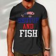 Shut Up And Fish Tshirt Men V-Neck Tshirt