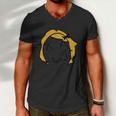 Silhouette Design Derp Meme Funny Troll Face Men V-Neck Tshirt