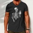 Skeleton Coffee Halloween Quote Men V-Neck Tshirt