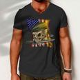 Skull Beret Military Tshirt Men V-Neck Tshirt