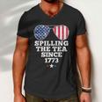 Spilling The Tea Since 1773 Funny 4Th Of July American Flag Men V-Neck Tshirt