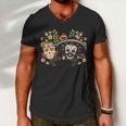 Sugar Skulls Day Of The Dead Men V-Neck Tshirt