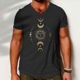 Sun And Moon Boho Celestial Tshirt Men V-Neck Tshirt