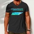 Tennessee Map Colorful Isolated Tennessee State Map In Watercolor United States Men V-Neck Tshirt Tennessee Map Colorful Isolated Tennessee State Map In Watercolor United States Men V-Neck Tshirt