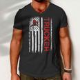 Trucker Trucker American Flag Truck Driver Shirt Truck Driver Men V-Neck Tshirt