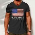 Ultra Maga Shirt Maga King Funny Anti Biden Us Flag Pro Trump Trendy Tshirt V2 Men V-Neck Tshirt