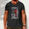 Usa Flag Normal Isnt Coming Back But Jesus Is Revelation Men V-Neck Tshirt