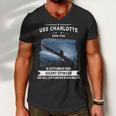 Uss Charlotte Ssn Men V-Neck Tshirt