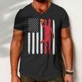 Vintage American Flag American Basketball League Basketball Player Men V-Neck Tshirt