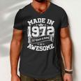 Vintage Crown Made In 1972 50 Years Of Being Awesome 50Th Birthday Men V-Neck Tshirt