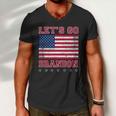 Vintage Lets Go Brandon American Flag Tshirt Men V-Neck Tshirt