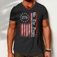 We The People 1776 Distressed Usa American Flag Men V-Neck Tshirt