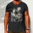 Wolf Wilderness Tshirt Men V-Neck Tshirt