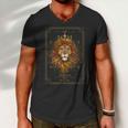 Zodiac Leo Lion Tarot Card Viii Strength Men V-Neck Tshirt