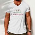 Retro California Republic Flag V2 Men V-Neck Tshirt