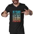 18 Years Of Being Awesome 18 Yr Old 18Th Birthday Countdown Men V-Neck Tshirt