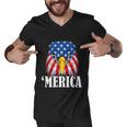 4Th July Eagle Merica America Independence Day Patriot Usa Gift Men V-Neck Tshirt