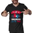 4Th Of July Pregnancy Patriotic Lil Firecracker On The Way Gift Men V-Neck Tshirt