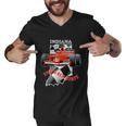 500 Indianapolis Indiana The Race State Checkered Flag Men V-Neck Tshirt