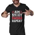 Aim Swear Repeat V2 Men V-Neck Tshirt