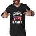 All American Gamer Boys Funny 4Th Of July Video Game Men V-Neck Tshirt