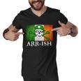 Arr-Ish Irish Pirate St Patricks Day Flag Tshirt Men V-Neck Tshirt